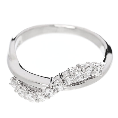 Parker & West by FASHIONPHILE Platinum Diamond .31ctw Crossover Band Ring 52 6 7 of 10