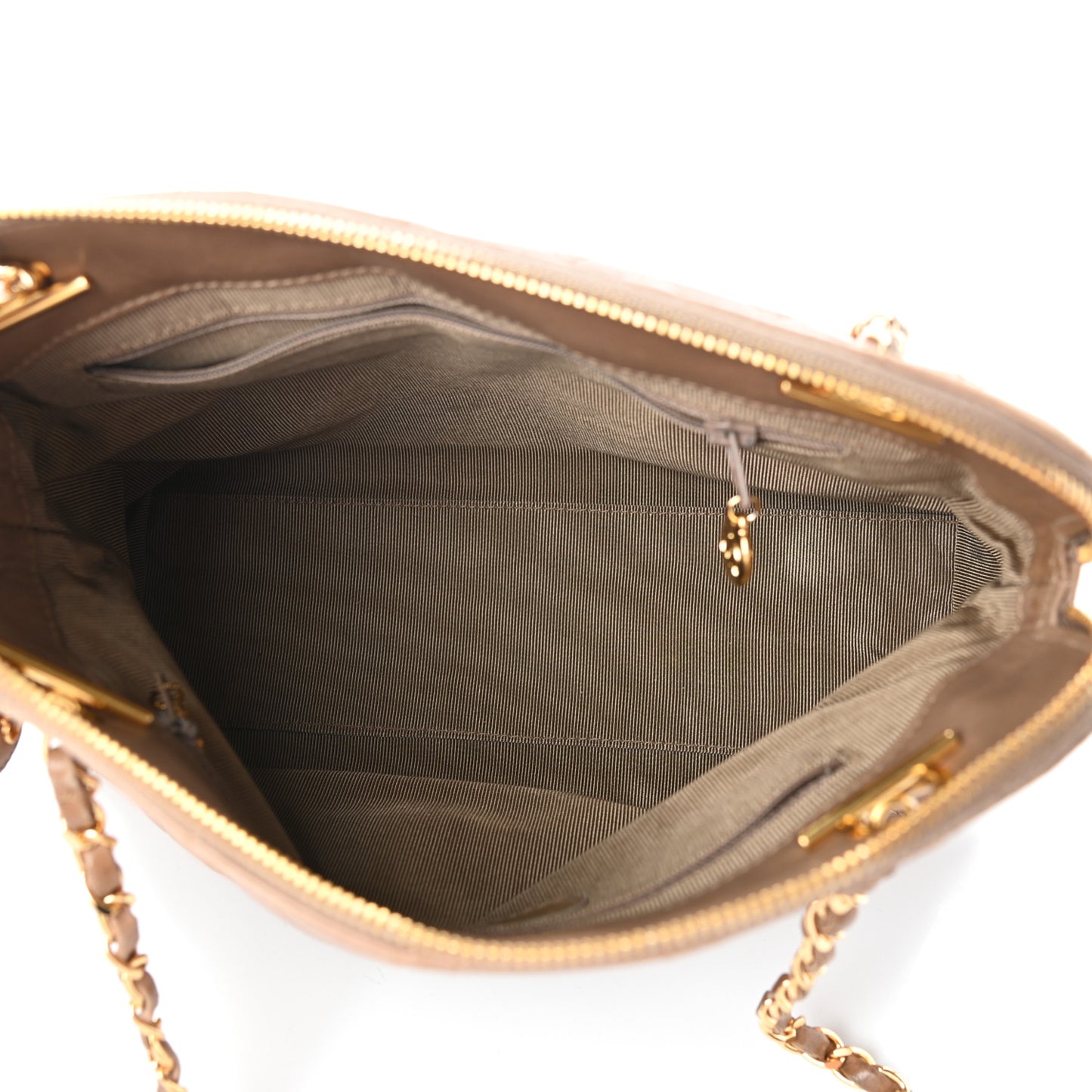Lambskin Quilted Flap Shoulder Bag Beige