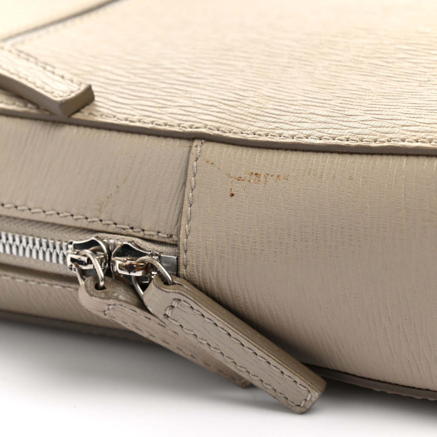 Calfskin Zip Around Briefcase Beige