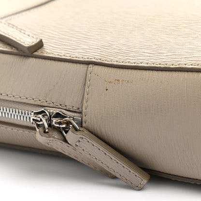 Salvatore Ferragamo Calfskin Zip Around Briefcase Beige 7 of 16