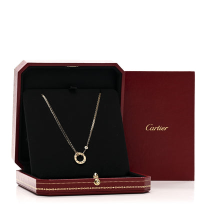 Cartier 18K Yellow Gold 2 Diamond LOVE Necklace 5 of 5