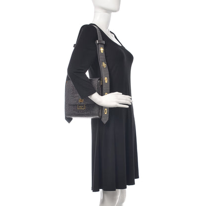 Givenchy Calfskin Crocodile Embossed Medium Eden Storm Grey 2 of 6