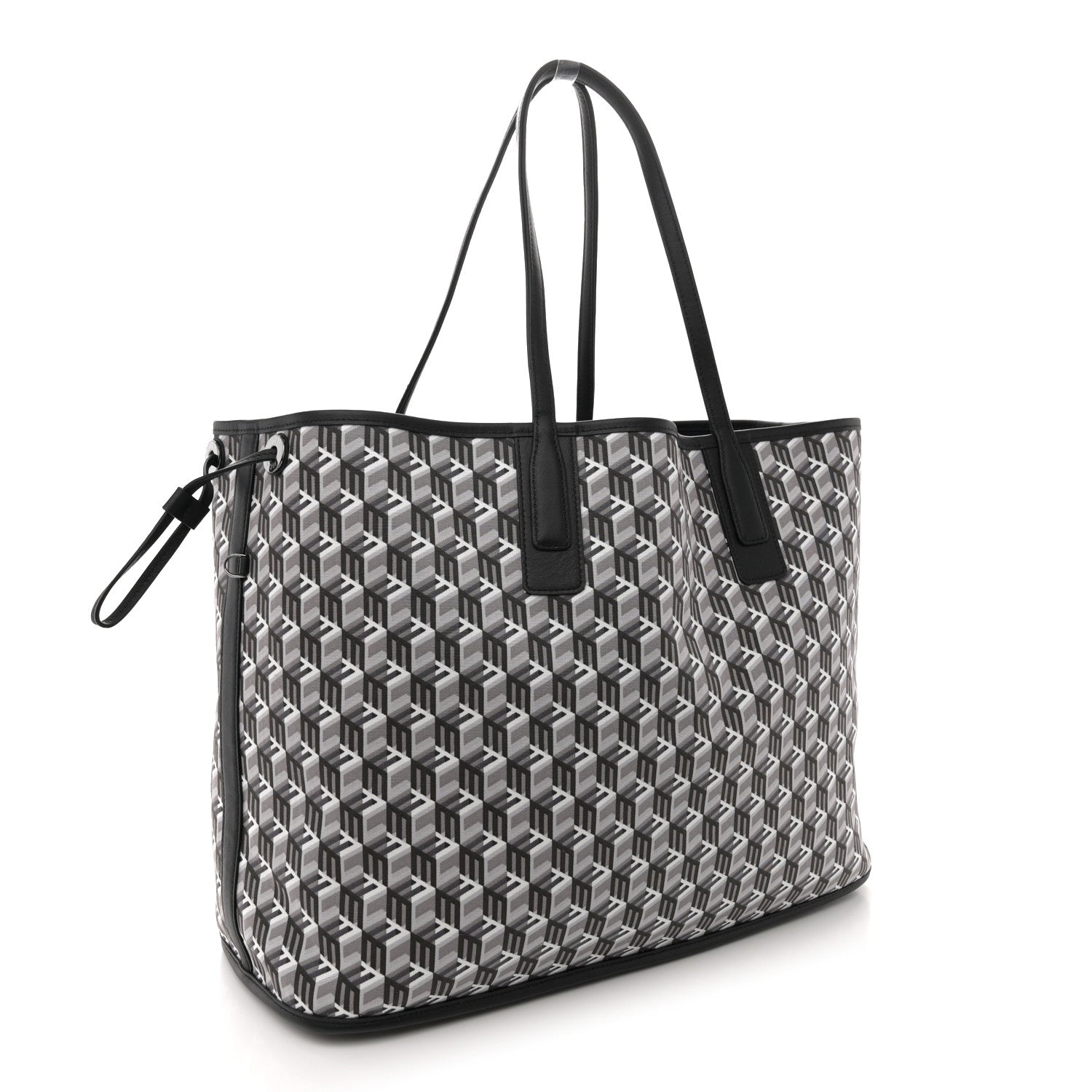 MCM Visetos Large Liz Reversible Shopper Tote Black 6 of 18