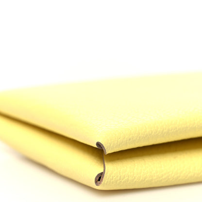 Hermes Chevre Mysore Calvi Card Case Limoncello 11 of 13
