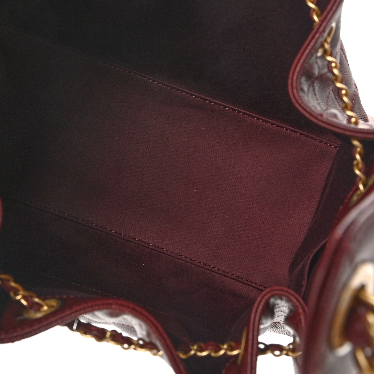 Chanel Caviar Quilted Small Chanel 25 Handbag Burgundy 5 of 10