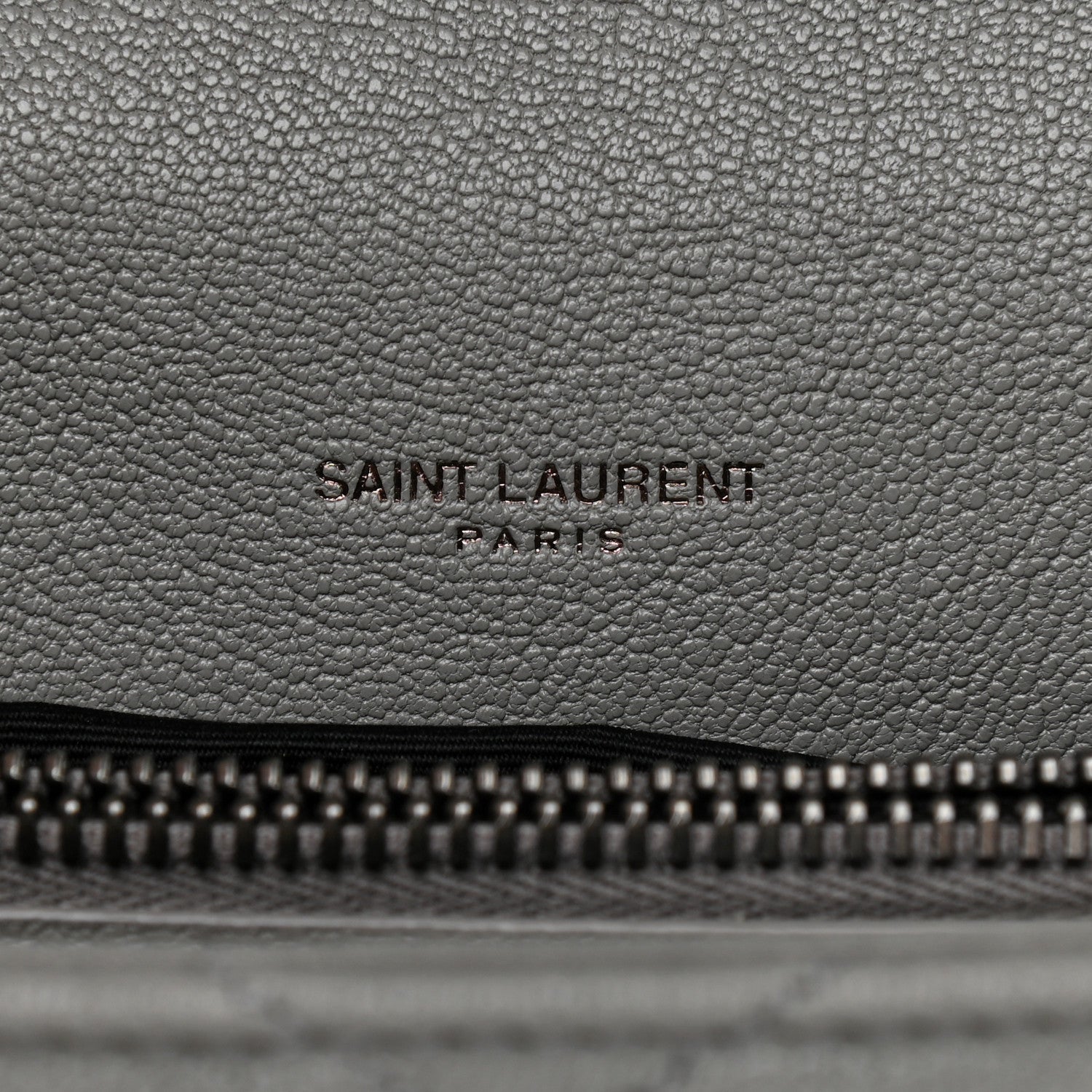 Saint Laurent Sheepskin Matelasse Chevron Monogram Medium College Bag Granite 6 of 9