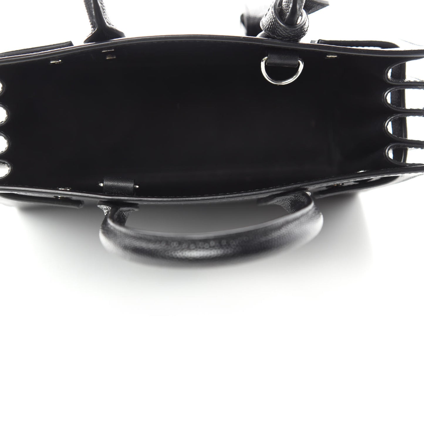 Grained Calfskin Nano Sac De Jour Black