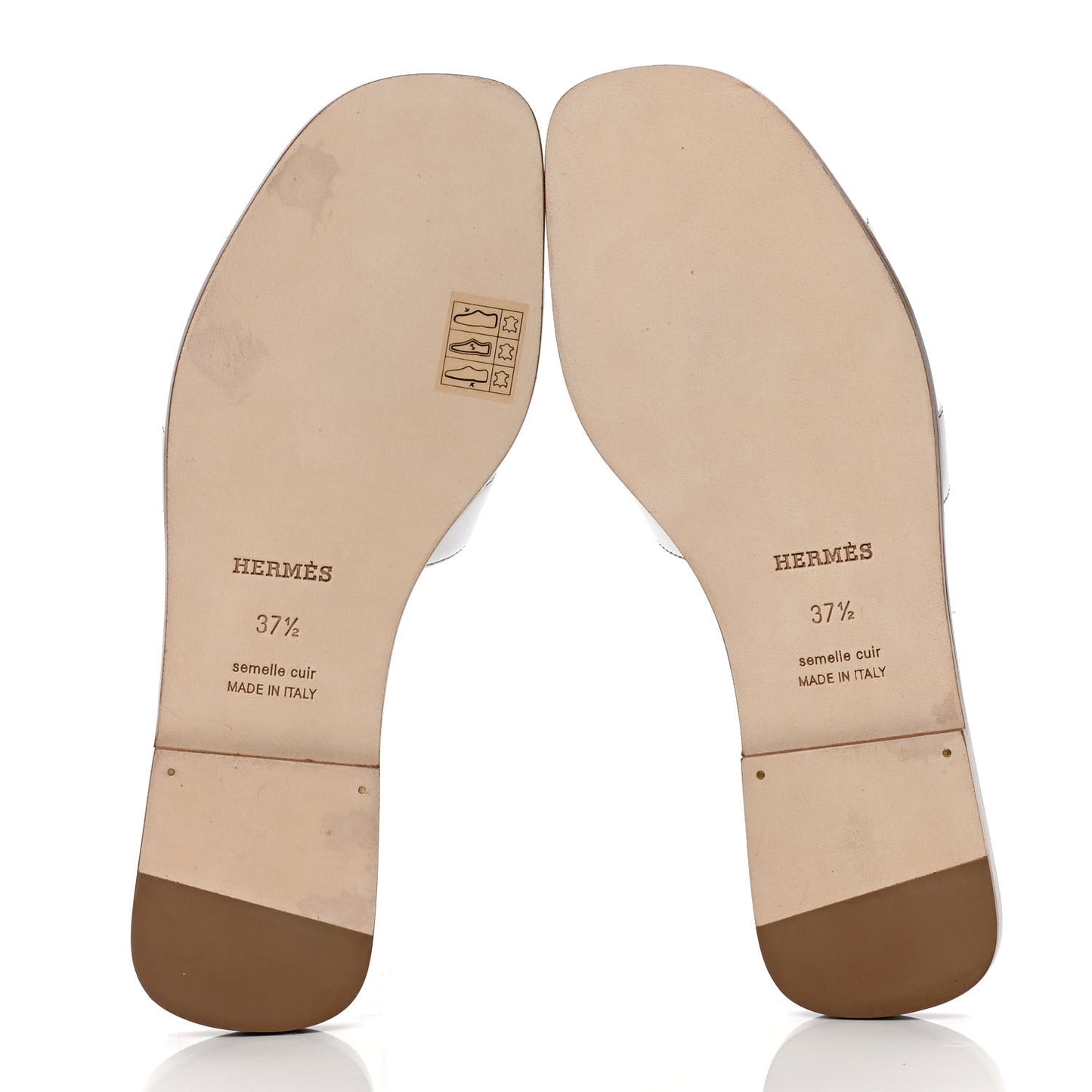 Box Calfskin Oran Sandals 37.5 White
