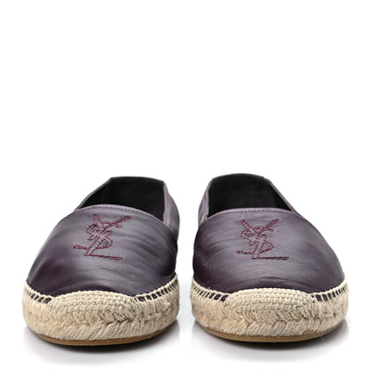 Saint Laurent Nappa Vendome Monogram Espadrilles 42 Barolo 2 of 7