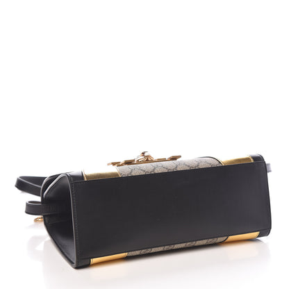Gucci GG Supreme Monogram Small Osiride Top Handle Bag Black Gold 5 of 11
