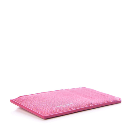 Saint Laurent Grained Calfskin 5 Fragments Zip Pouch Card Holder Bubblegum 4 of 8