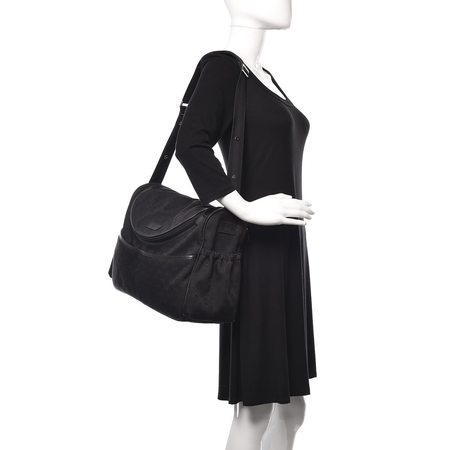 Monogram Large Diaper Bag Black