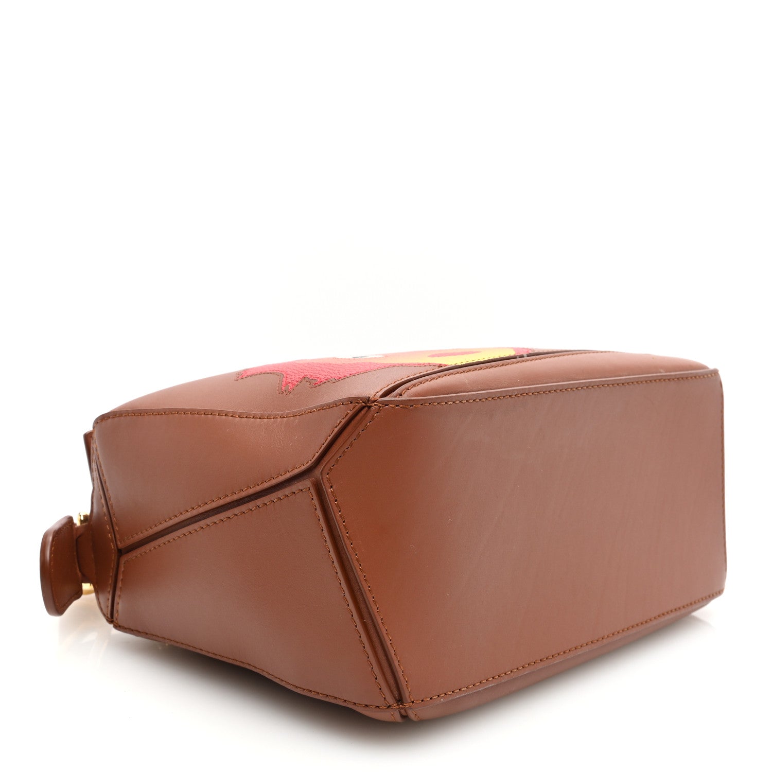 Loewe X HOWLS MOVING CASTLE Satin Calfskin Small Calcifer Puzzle Bag Rust 4 of 9