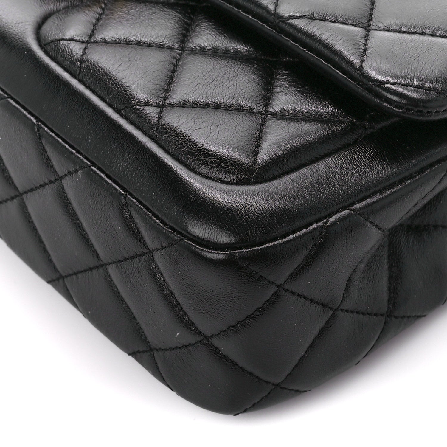 Chanel Shiny Lambskin Quilted Small Daily Friend Flap Black 9 of 11