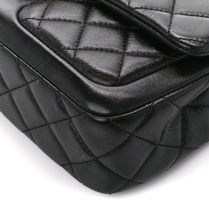 Chanel Shiny Lambskin Quilted Small Daily Friend Flap Black 9 of 11