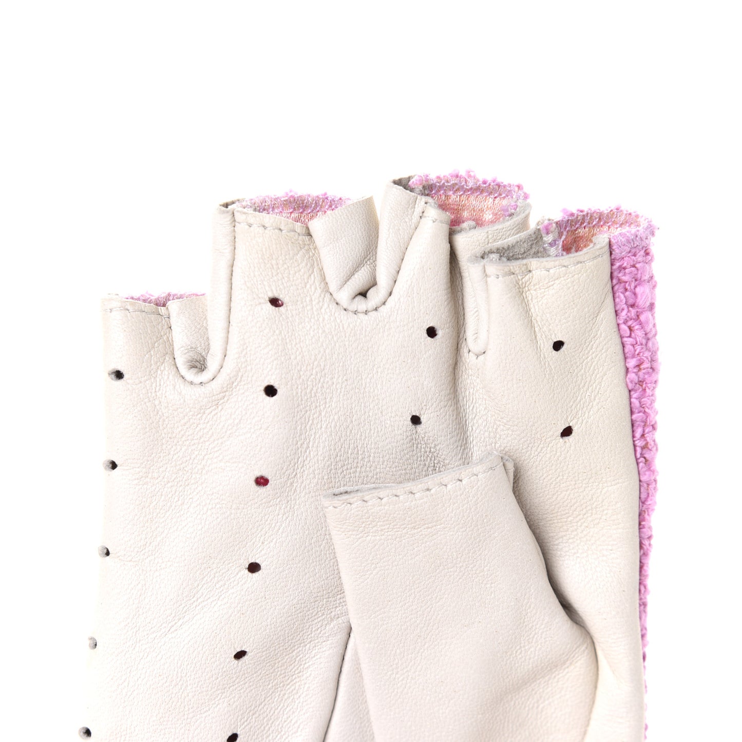 Tweed CC Fingerless Gloves 6.5 Purple