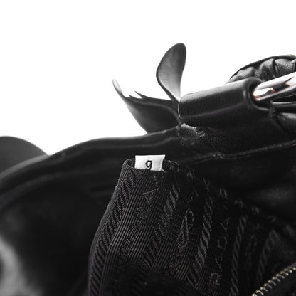 Prada Nappa Ruffle Bag Black 6 of 9