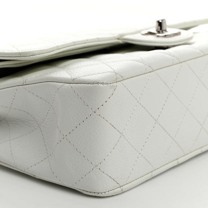 Chanel Caviar Quilted Medium Double Flap White 9 of 11