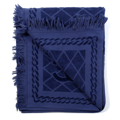 Chanel Terry Cotton CC Beach Towel Blue 2 of 3