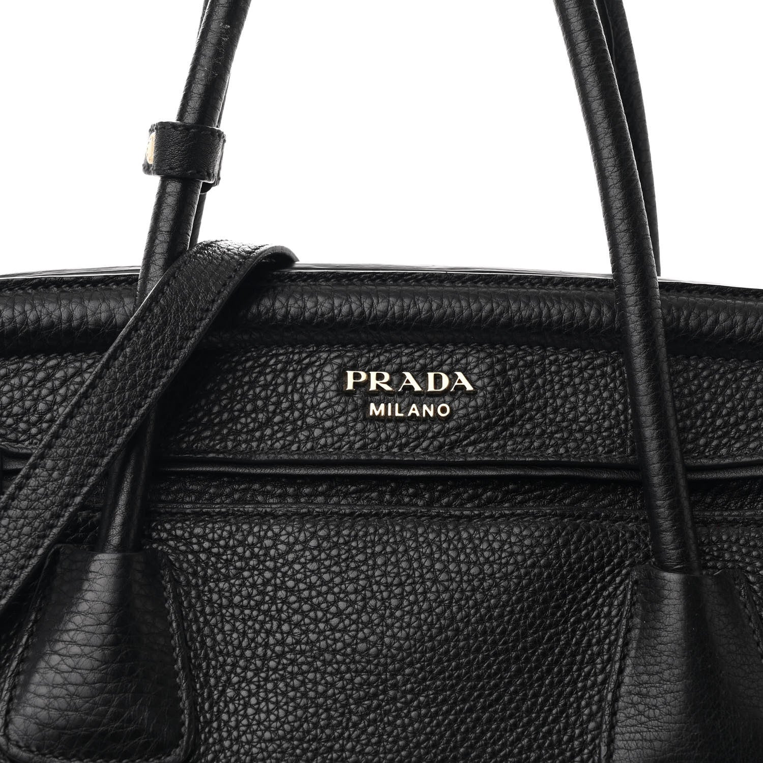 Prada Vitello Daino Tote Black 8 of 12