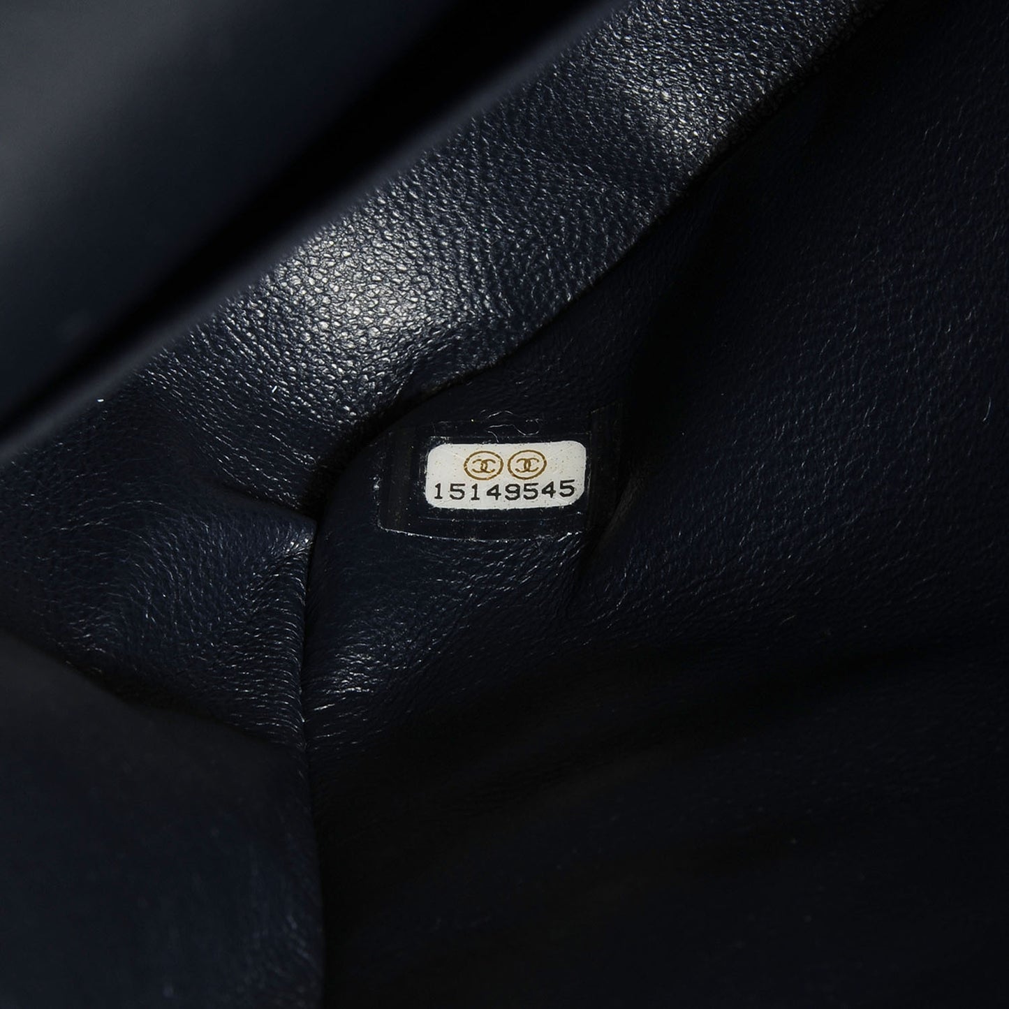 Caviar Jumbo Double Flap Navy Blue