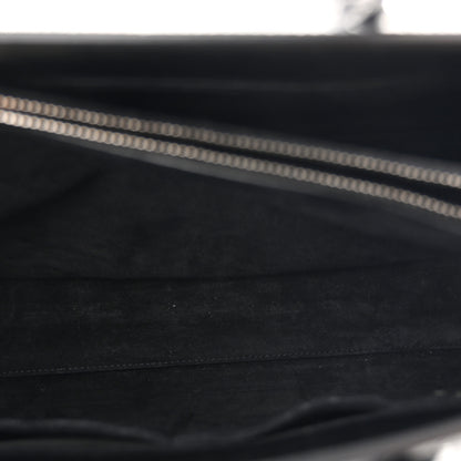 Saint Laurent Calfskin Crocodile Embossed Small Sac de Jour Black 5 of 14