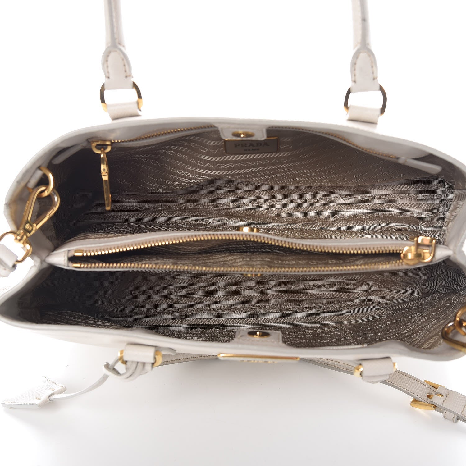 Prada Saffiano Lux Medium Tote Talco 5 of 23