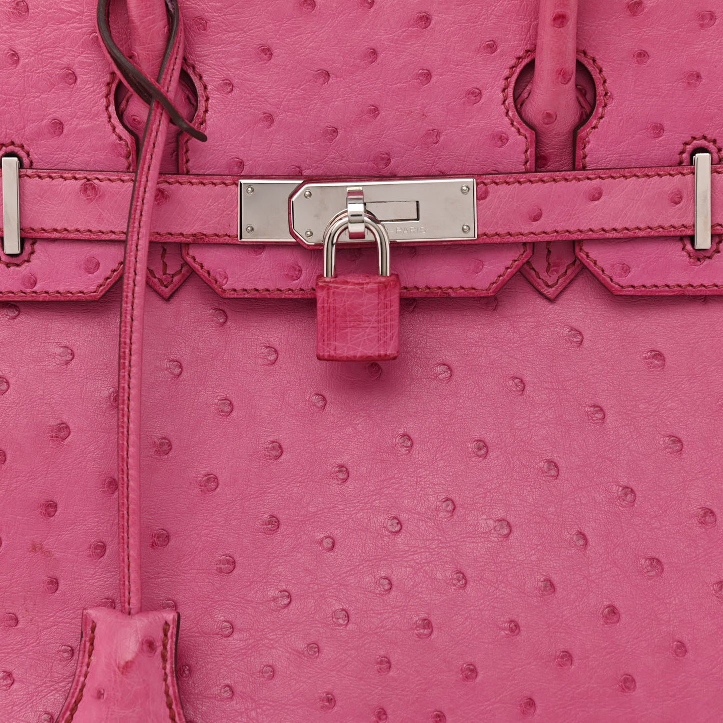 Ostrich Birkin 30 Fuchsia