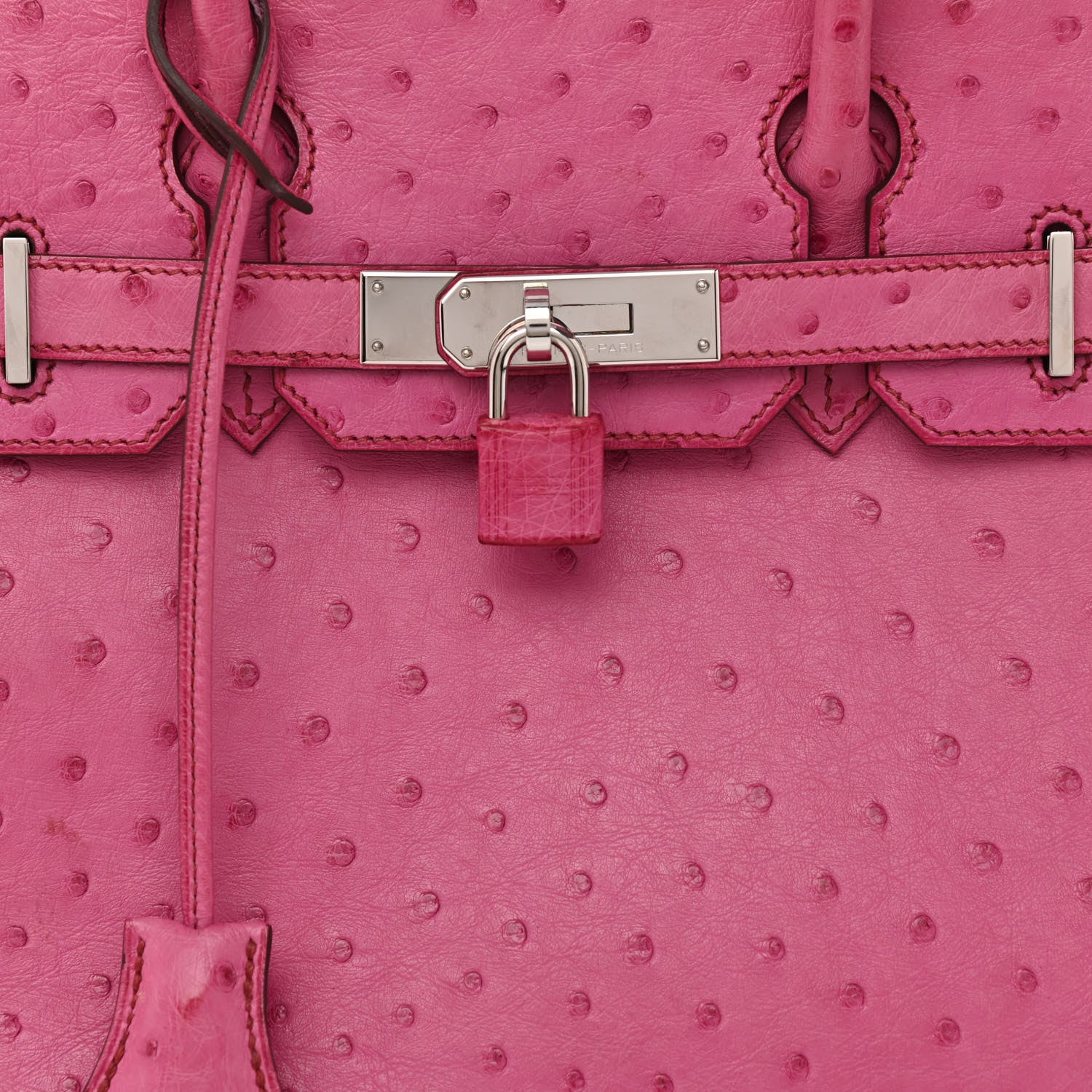 Hermes Ostrich Birkin 30 Fuchsia 7 of 9