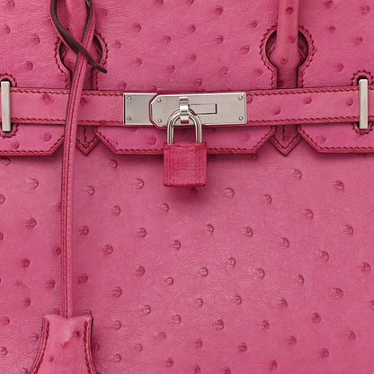 Hermes Ostrich Birkin 30 Fuchsia 7 of 9