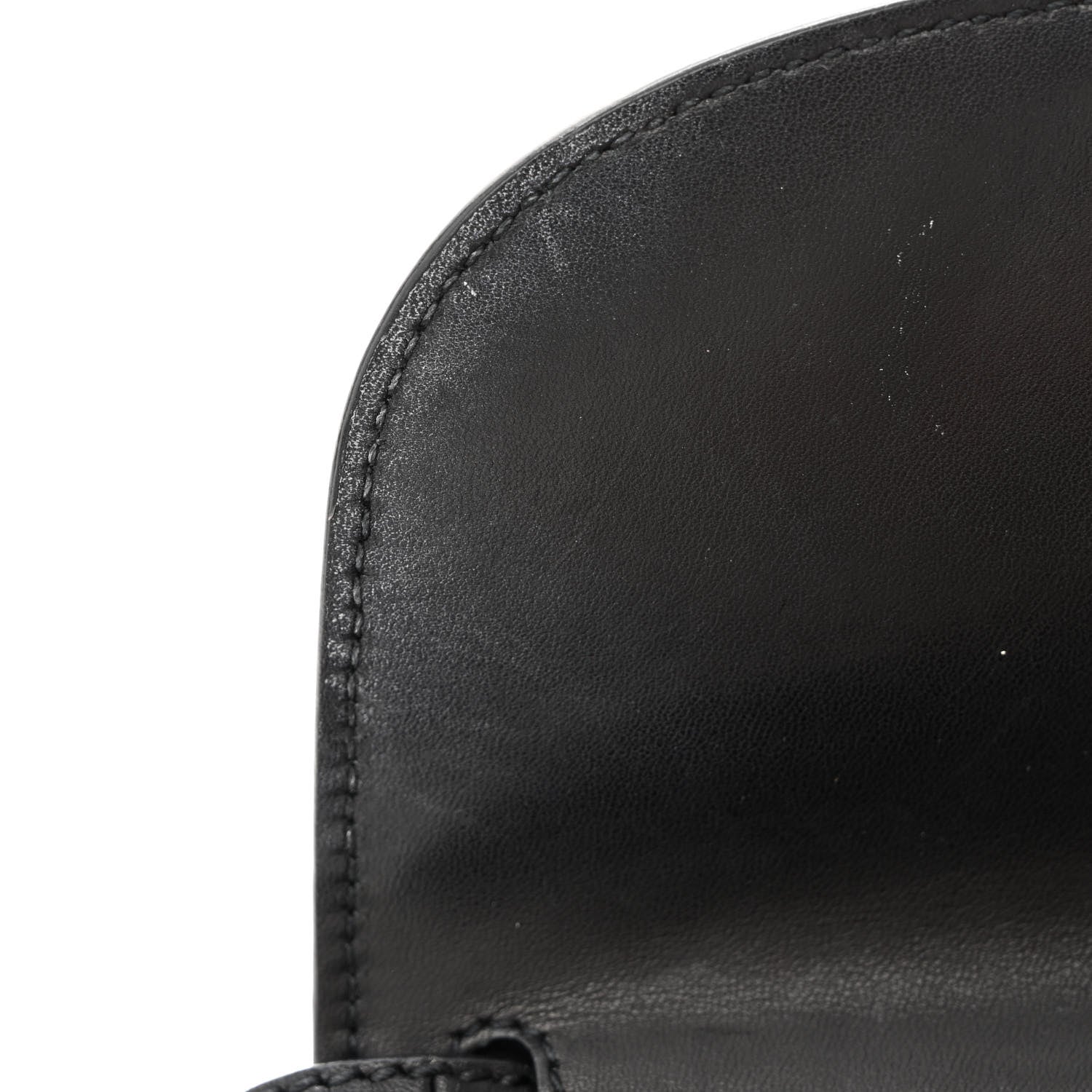 Saint Laurent Calfskin Snakeskin Effect Mini Classic Monogram Kaia Satchel Black 11 of 12