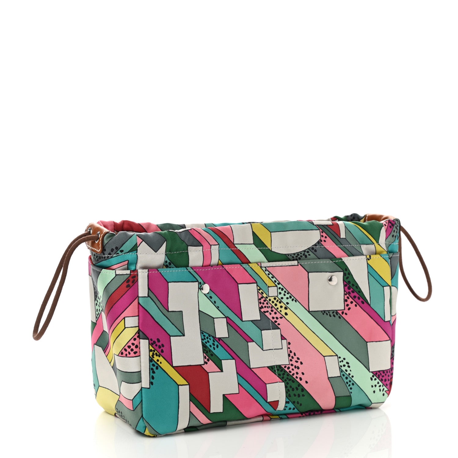 Hermes Silk On A Summer Day Fourbi 25 MM Pouch Tosca Bleu Paon 3 of 10