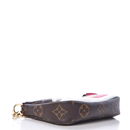 Louis Vuitton Monogram 2019 Christmas Animation Mini Courchevel Pochette Accessories Fuchsia 4 of 8