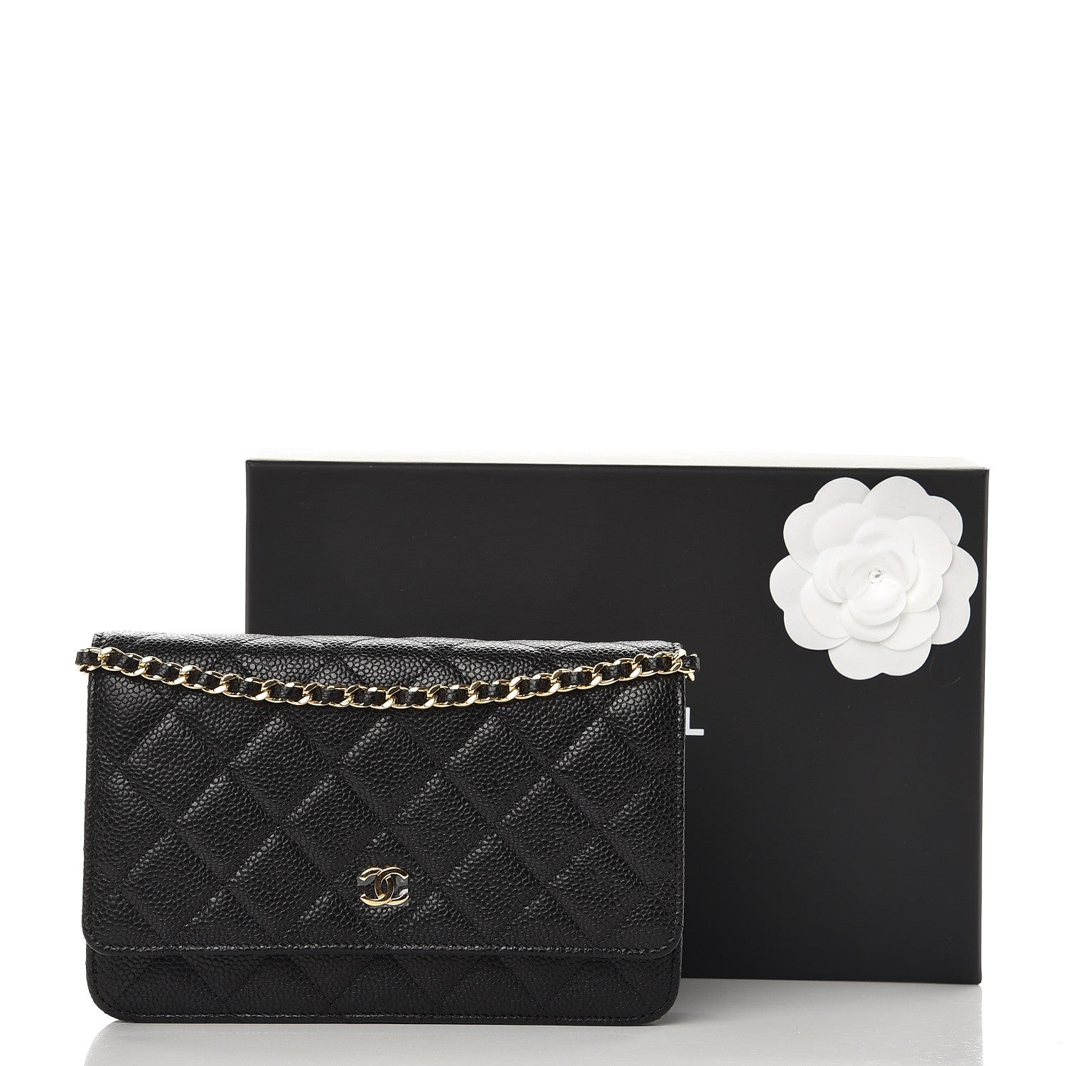 Chanel Caviar Quilted Wallet On Chain WOC Black 9 of 9