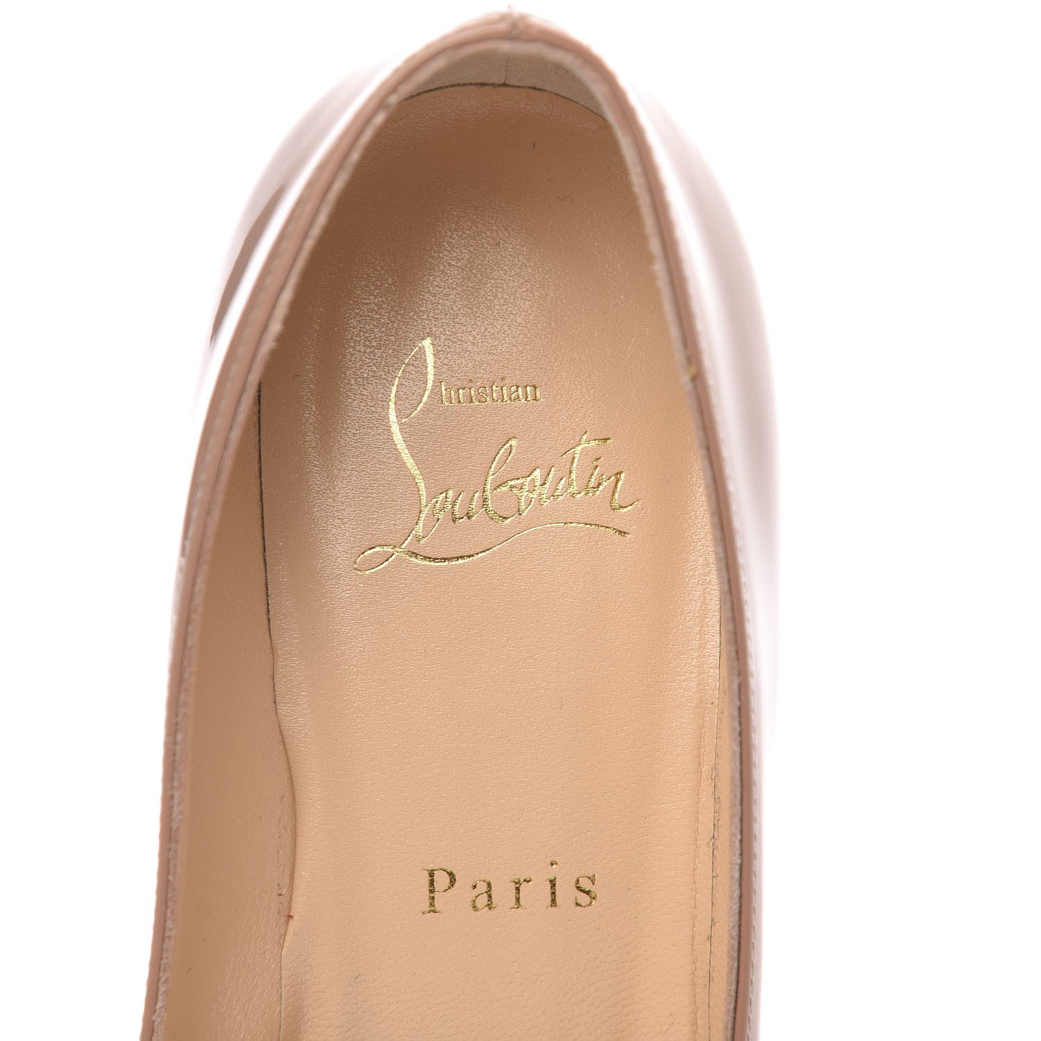 Christian Louboutin Patent Kabetts 100 Pumps 37.5 Nude 7 of 8