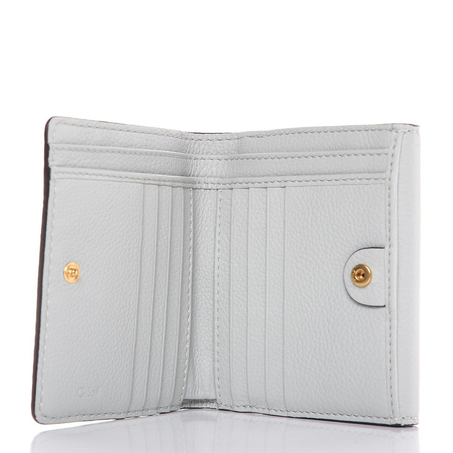 Grained Calfskin Marcie Square Wallet Atoll Blue