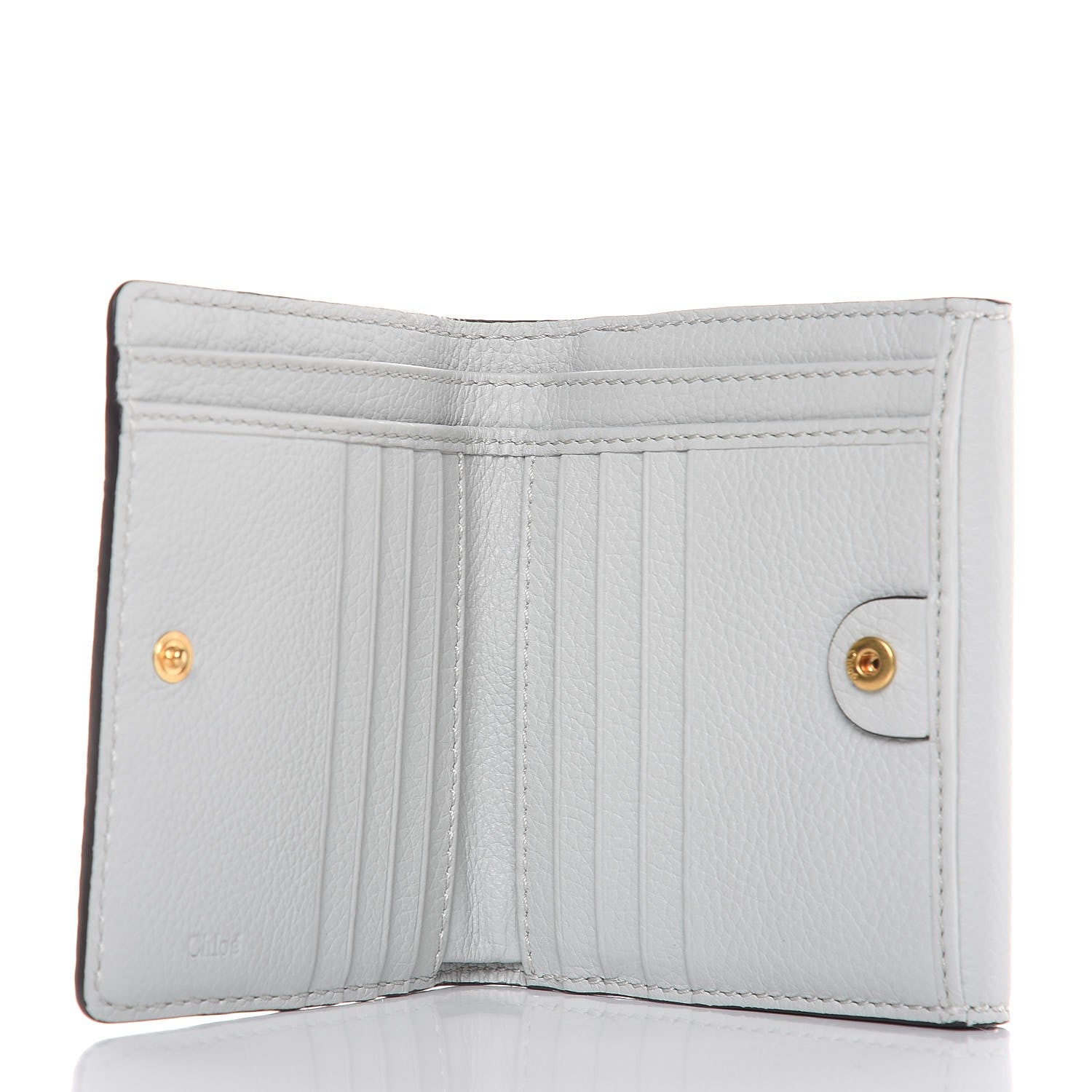Chloe Grained Calfskin Marcie Square Wallet Atoll Blue 5 of 9