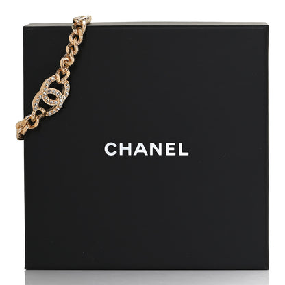 Chanel Crystal CC Chain Link Bracelet Gold 5 of 5