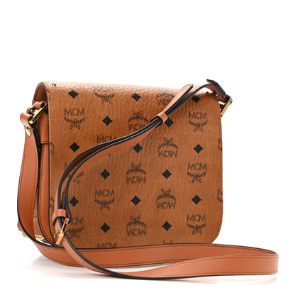 MCM Visetos Studded Small Patricia Crossbody Bag Cognac 2 of 9