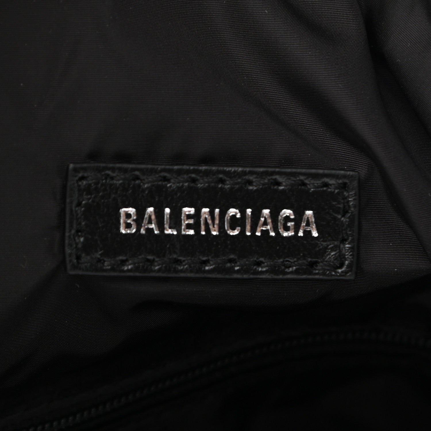 Balenciaga Recycled Sport Nylon Logo Embroidered Large Wheel Sling Bag Blue White 6 of 11
