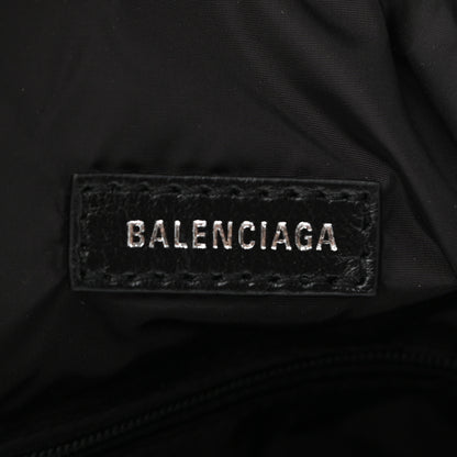 Balenciaga Recycled Sport Nylon Logo Embroidered Large Wheel Sling Bag Blue White 6 of 11