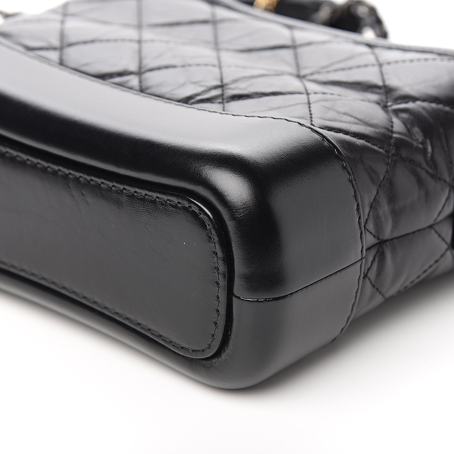Chanel Aged Calfskin Quilted Small Gabrielle Hobo Black 8 of 10