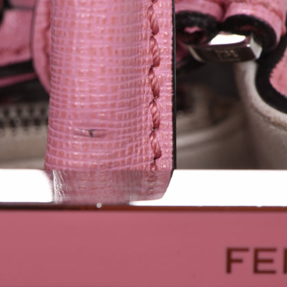 Fendi Vitello Elite Flamingo Mink Monster Charm Petite 2Jours Tote Pink Multicolor 10 of 16