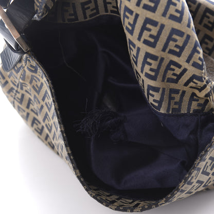 Fendi Zucchino Mama Baguette Navy 10 of 10