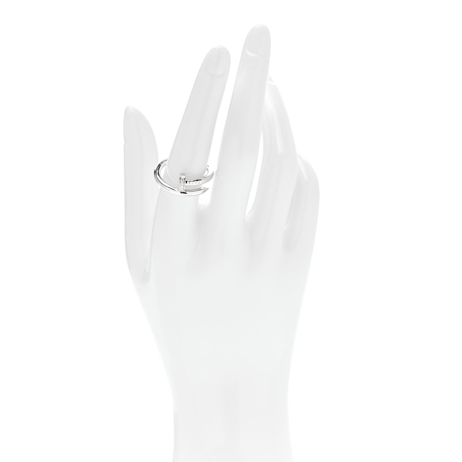 Cartier 18K White Gold Diamond Juste Un Clou Ring 58 8.25 2 of 6