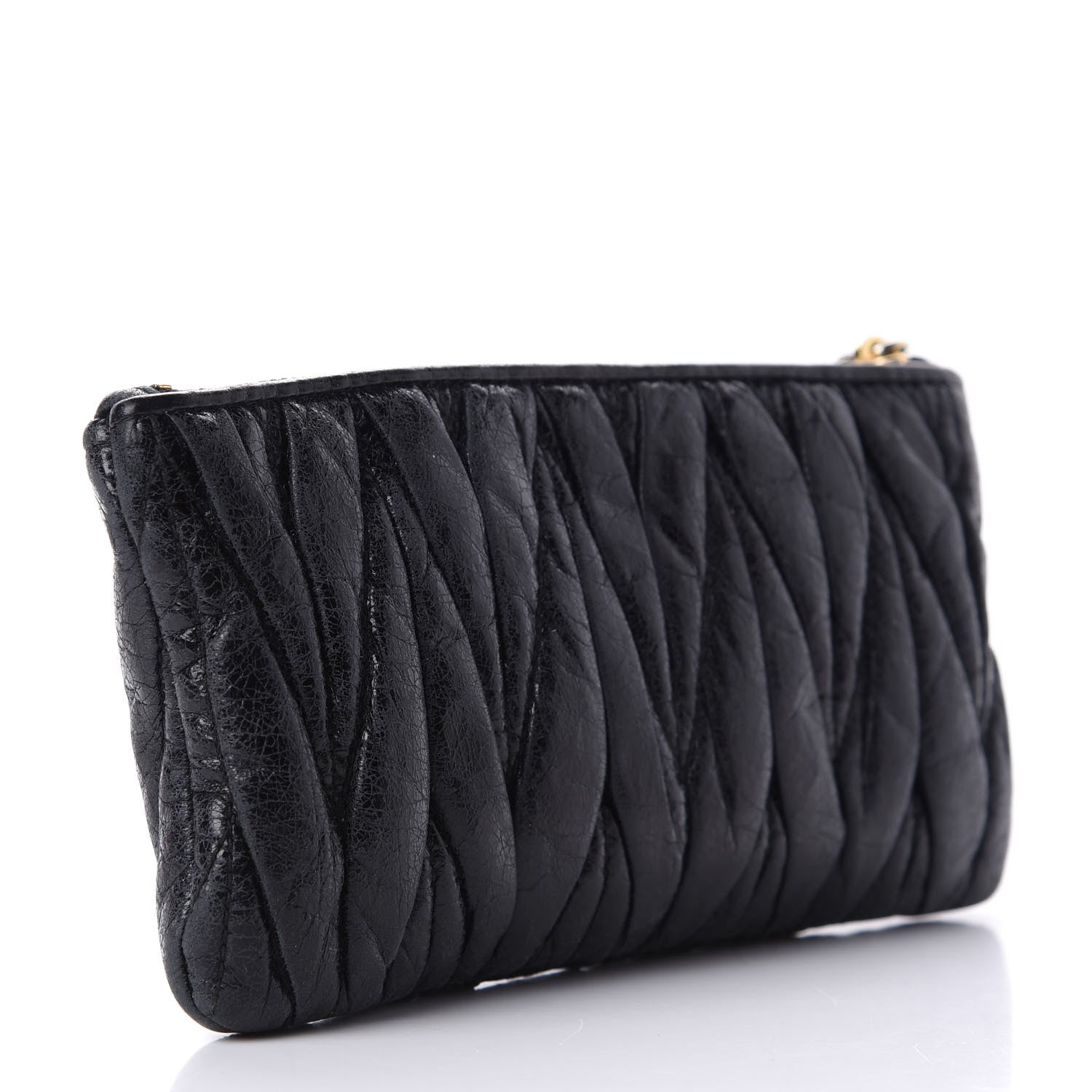 Miu Miu Nappa Matelasse Lux Pouch Black 3 of 11