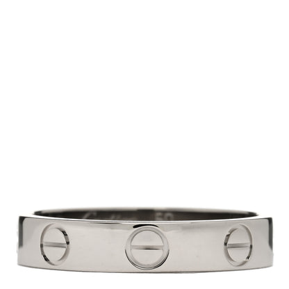 Cartier 18K White Gold 3.5mm LOVE Wedding Band Ring 50 5.25 1 of 5