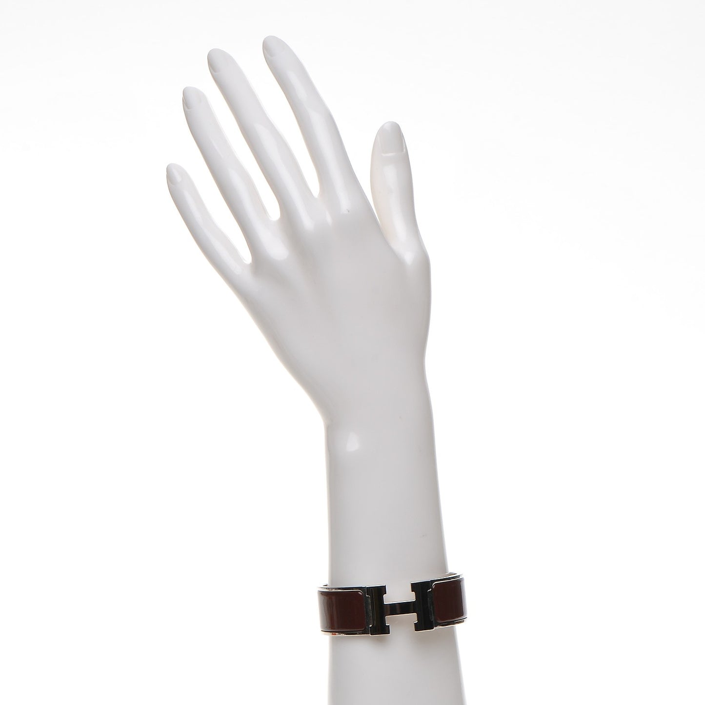 Enamel Wide Clic Clac H Bracelet PM Cacao