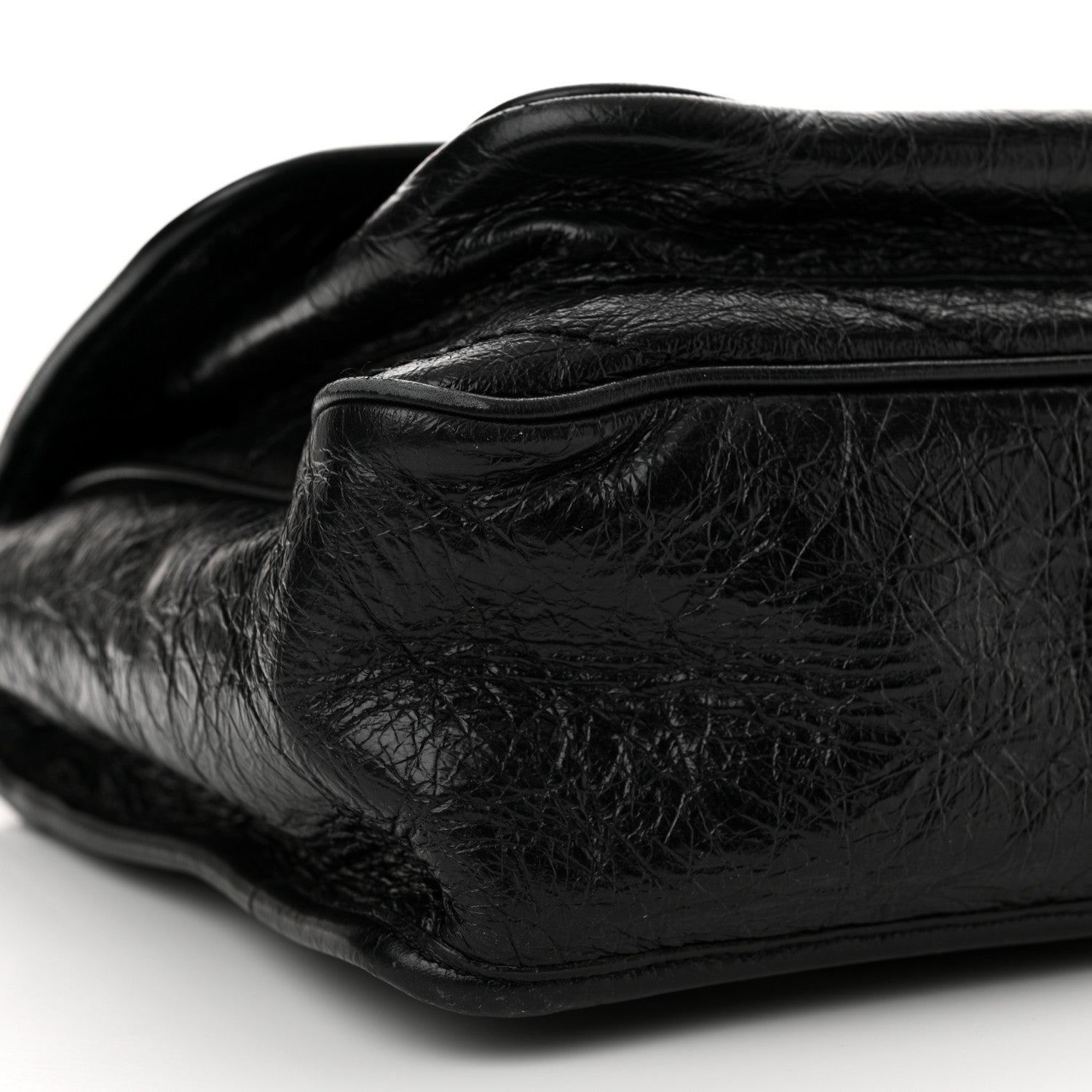 Saint Laurent Crinkled Calfskin Matelasse Monogram Large Niki Chain Satchel Black 9 of 13