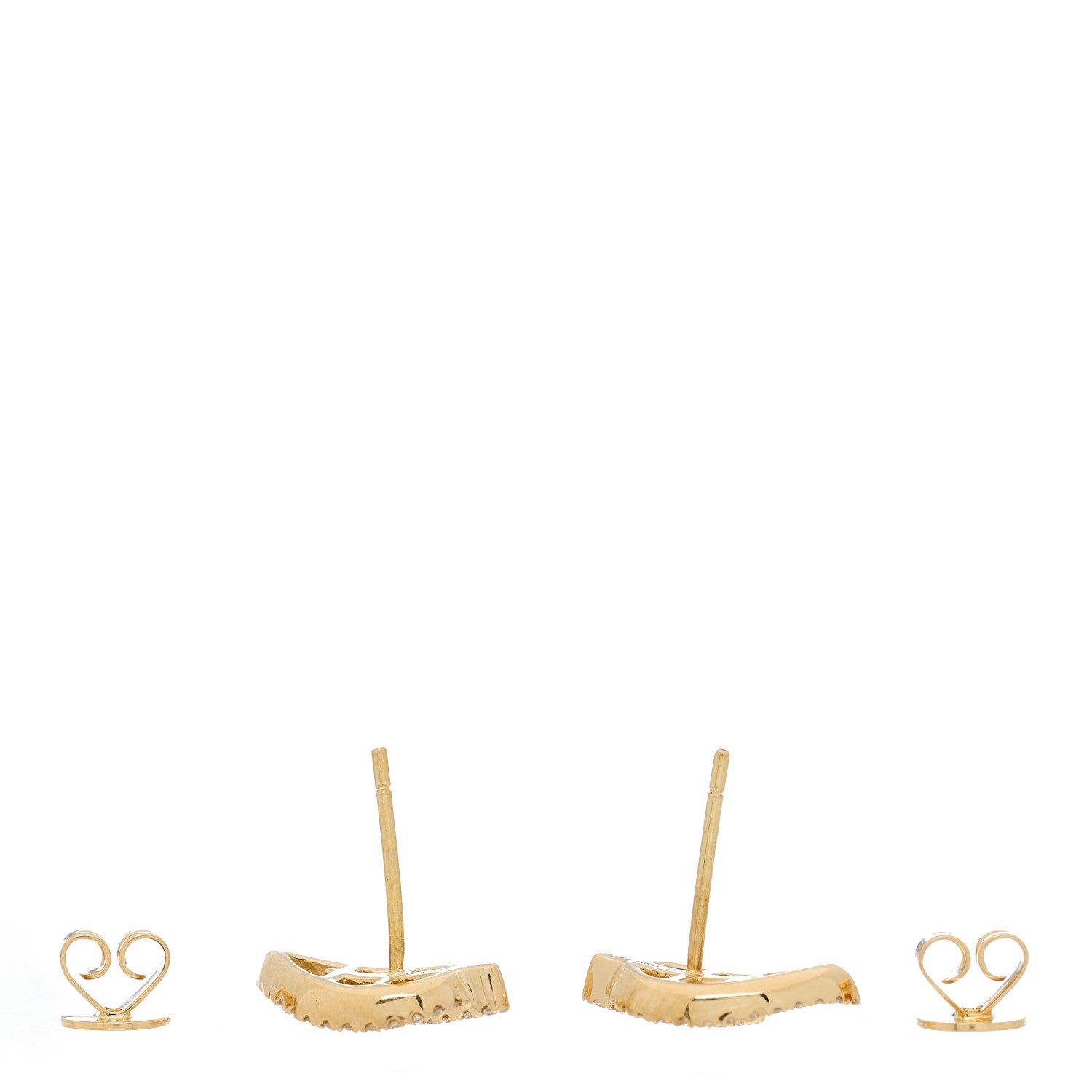 Anita Ko 18K Yellow Gold Diamond Medium Palm Leaf Stud Earrings 3 of 4